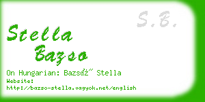 stella bazso business card
